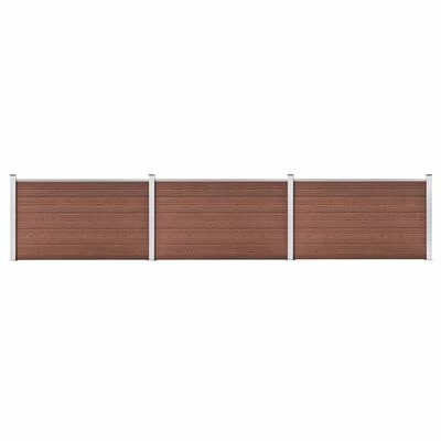VidaXL Clôture de jardin WPC 526x106 cm Marron