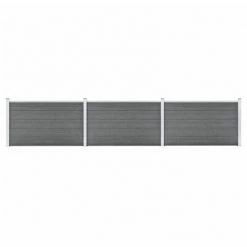 VidaXL Clôture de jardin WPC 526x106 cm Gris