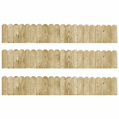 VidaXL Rouleaux de bordure 3 pcs 120 cm Bois de pin imprégné