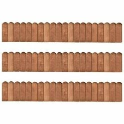 VidaXL Rouleaux de bordure 3 pcs 120 cm Bois de pin imprégné