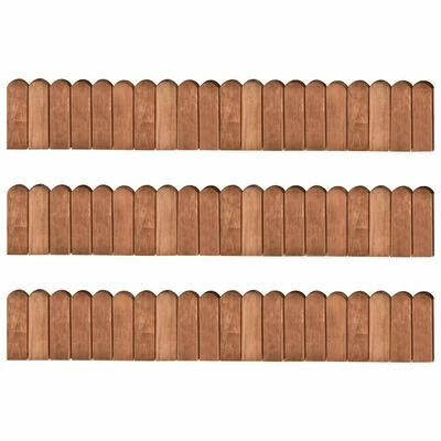 VidaXL Rouleaux de bordure 3 pcs 120 cm Bois de pin imprégné