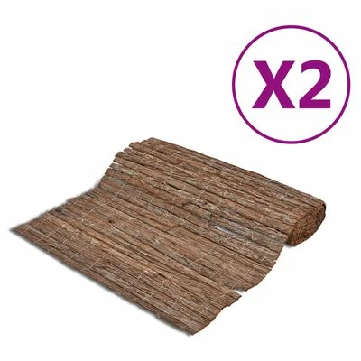 VidaXL Clôtures en écorce 2 pcs 400x150 cm