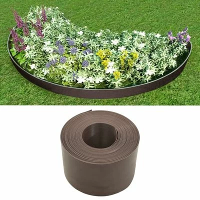 VidaXL Bordure de jardin Marron PE 10 m 15 cm – Image 2