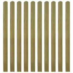 VidaXL Lattes imprégnées de clôture 10 pcs Bois 140 cm