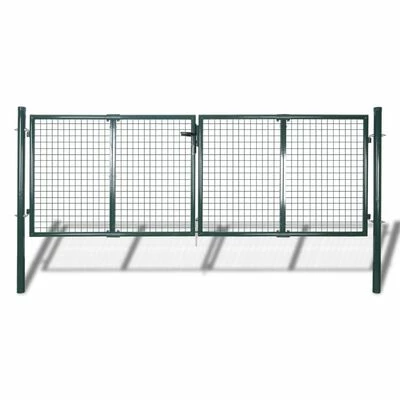 VidaXL Portail de clôture Acier 306x175 cm Vert