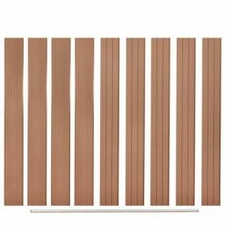 VidaXL Panneaux de clôture de remplacement 9 pcs WPC 170 cm Marron