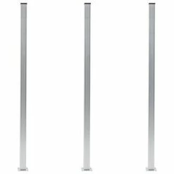VidaXL Poteaux de clôture 3 pcs Aluminium 185 cm