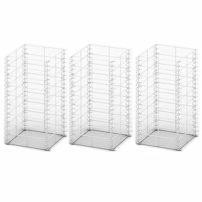 VidaXL Jeu de panier de gabion 3 pcs Fil galvanisé 25 x 25 x 50 cm – Image 2