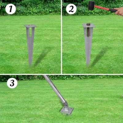 VidaXL Clôture à mailles losangées et poteaux Acier galvanisé 25x1 m – Image 2