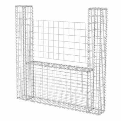 VidaXL Panier de gabion en forme de U Acier galvanisé 160x20x150 cm