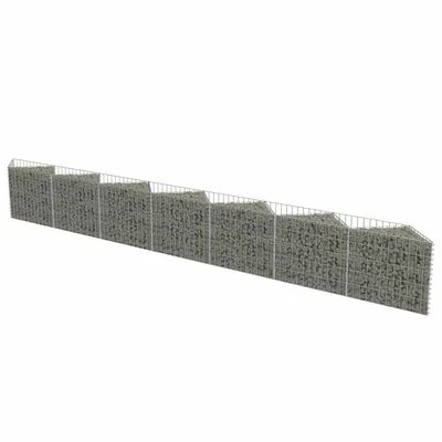 VidaXL Mur de gabion Acier galvanisé 450 x 30 x 50 cm