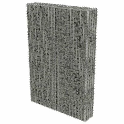 VidaXL Mur à gabion avec couvercles Acier galvanisé 100 x 20 x 150 cm