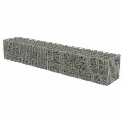 VidaXL Mur en gabion avec couvercles Acier galvanisé 300 x 50 x 50 cm