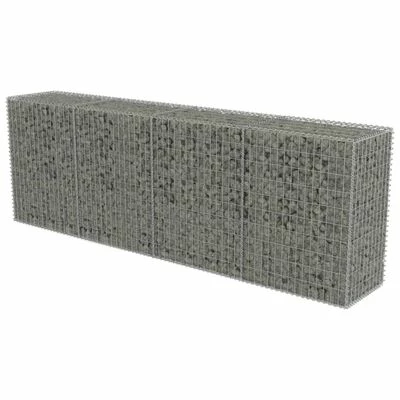VidaXL Mur en gabion avec couvercles Acier galvanisé 300 x 50 x 100 cm