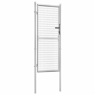 VidaXL Porte de jardin Acier galvanisé 105x250 cm Argenté – Image 2