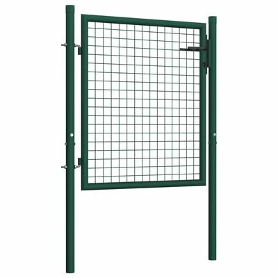 VidaXL Portail de clôture Acier 100x75 cm Vert – Image 2