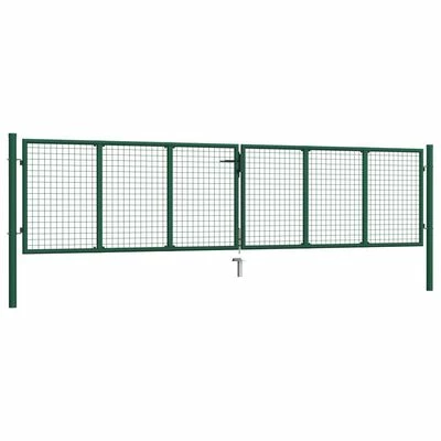 VidaXL Portail en treillis de jardin Acier 400 x 75 cm Vert – Image 2