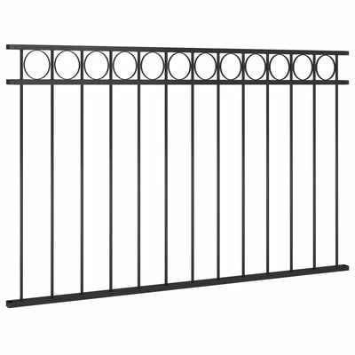 VidaXL Panneau de clôture Acier 1,7x0,8 m Noir – Image 2