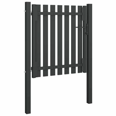 VidaXL Portail de clôture de jardin Acier 1x1,25 m Anthracite – Image 2