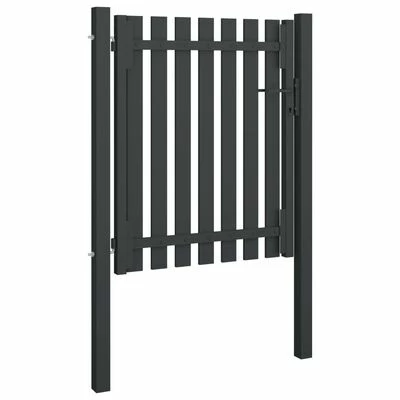 VidaXL Portail de clôture de jardin Acier 1x1,5 m Anthracite – Image 2