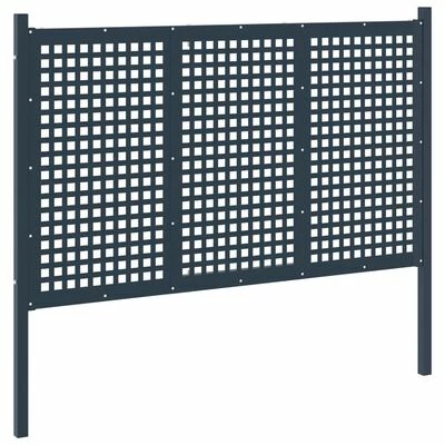 VidaXL Clôture de jardin Acier 177x150 cm Anthracite – Image 2