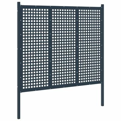 VidaXL Clôture de jardin Acier 177x200 cm Anthracite – Image 2