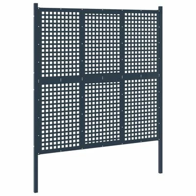 VidaXL Clôture de jardin Acier 177x225 cm Anthracite – Image 2