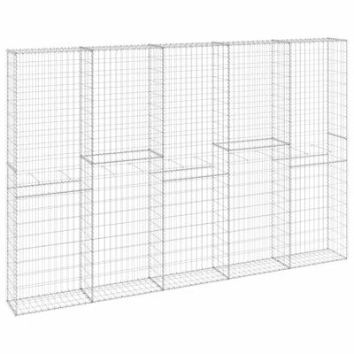 VidaXL Mur en gabion avec couvercles Acier galvanisé 300x30x200 cm