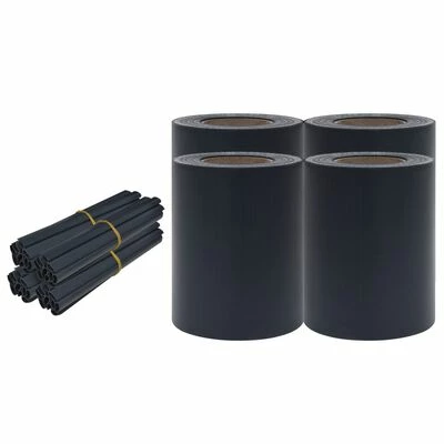 VidaXL Écrans d'intimité de jardin 4 pcs PVC 35x0,19 m Gris foncé mat