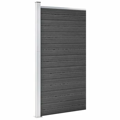 VidaXL Panneau de clôture WPC 95x186 cm Noir – Image 2
