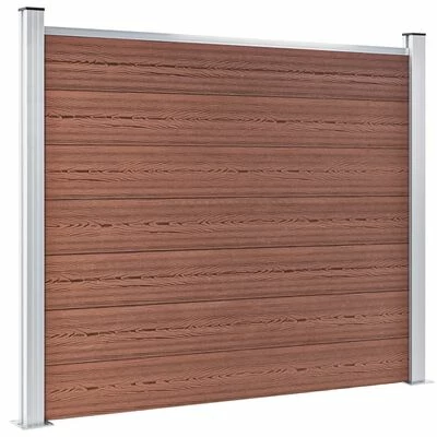 VidaXL Panneau de clôture WPC 180x146 cm Marron – Image 2