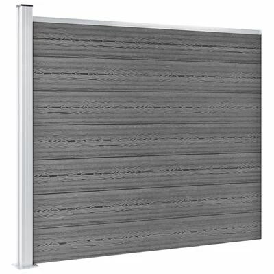 VidaXL Panneau de clôture WPC 175x146 cm Gris – Image 2