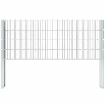VidaXL Clôture gabion 2D Acier galvanisé 2,008x0,83m 4 m total Argenté