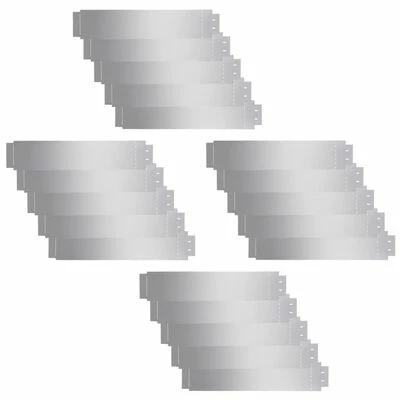 VidaXL Clôture de pelouse 20 pcs Acier galvanisé 100x20 cm