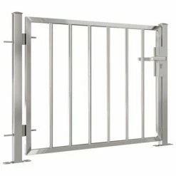 VidaXL Portail de jardin 100x75 cm Acier inoxydable