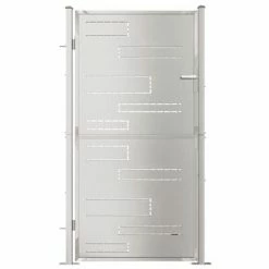 VidaXL Portail de jardin 100x180 cm Acier inoxydable