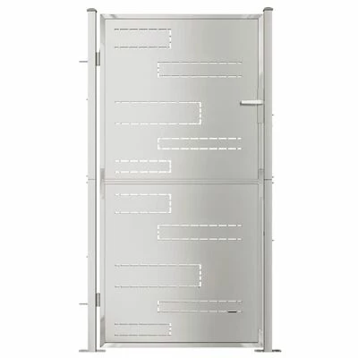 VidaXL Portail de jardin 100x180 cm Acier inoxydable