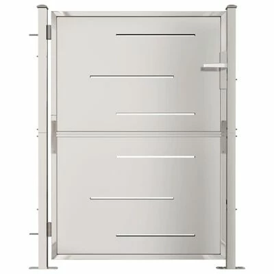 VidaXL Portail de jardin 100x125 cm Acier inoxydable