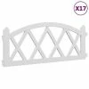 VidaXL Bordures de pelouse 17 pcs Blanc 10 m PP