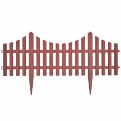 VidaXL Bordures de pelouse 17 pcs 10 m Marron