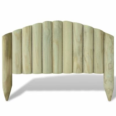 VidaXL Bordure voûtée de pelouse 10 pcs Bois 55 cm – Image 2