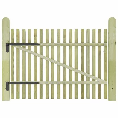 VidaXL Porte de jardin en piquets Bois de pin imprégné 100 x 75 cm