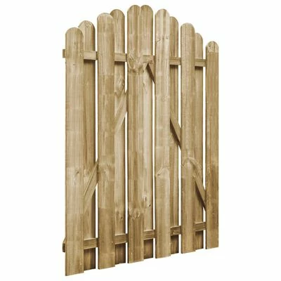 VidaXL Portail de jardin Bois de pin imprégné 100x125 cm – Image 2