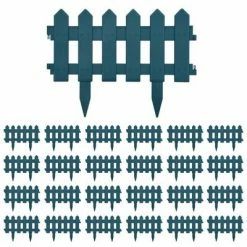 VidaXL Bordures de pelouse 25 pcs Vert 10 m PP