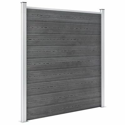 VidaXL Clôture de jardin WPC 180x186 cm Gris – Image 2