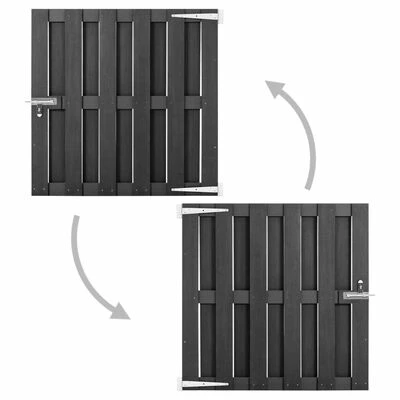 VidaXL Portillon WPC 100x100 cm Gris – Image 2