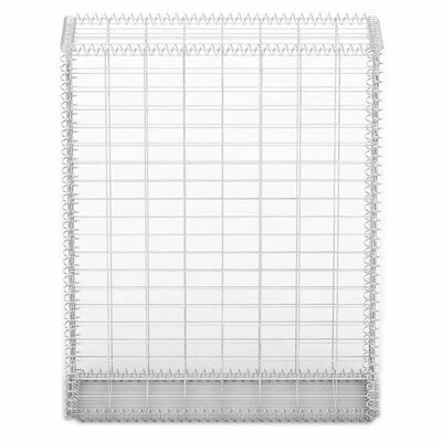 VidaXL Panier de gabion avec couvercle Fil galvanisé 100 x 80 x 30 cm – Image 3