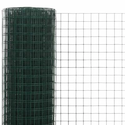 VidaXL Grillage Acier avec revêtement en PVC 25x1,5 m Vert – Image 3