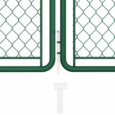 VidaXL Portail de jardin Acier 100x495 cm Vert – Image 3