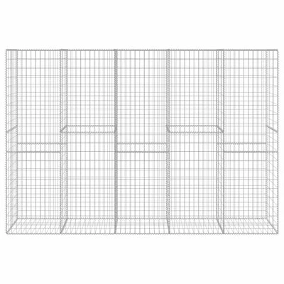 VidaXL Mur en gabion avec couvercle Acier galvanisé 300 x 50 x 200 cm – Image 3